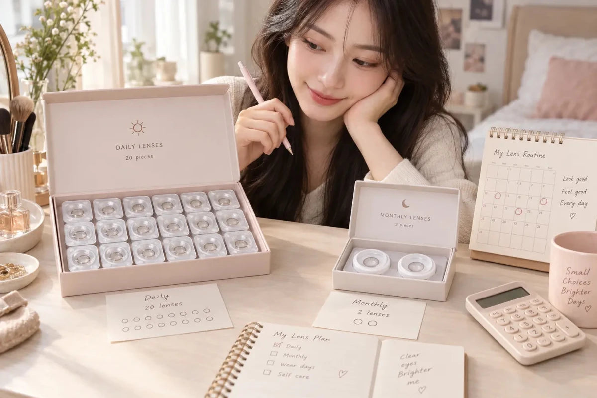 20-Piece Daily vs Two-Lens Monthly Contacts: How to Compare - KPOP2