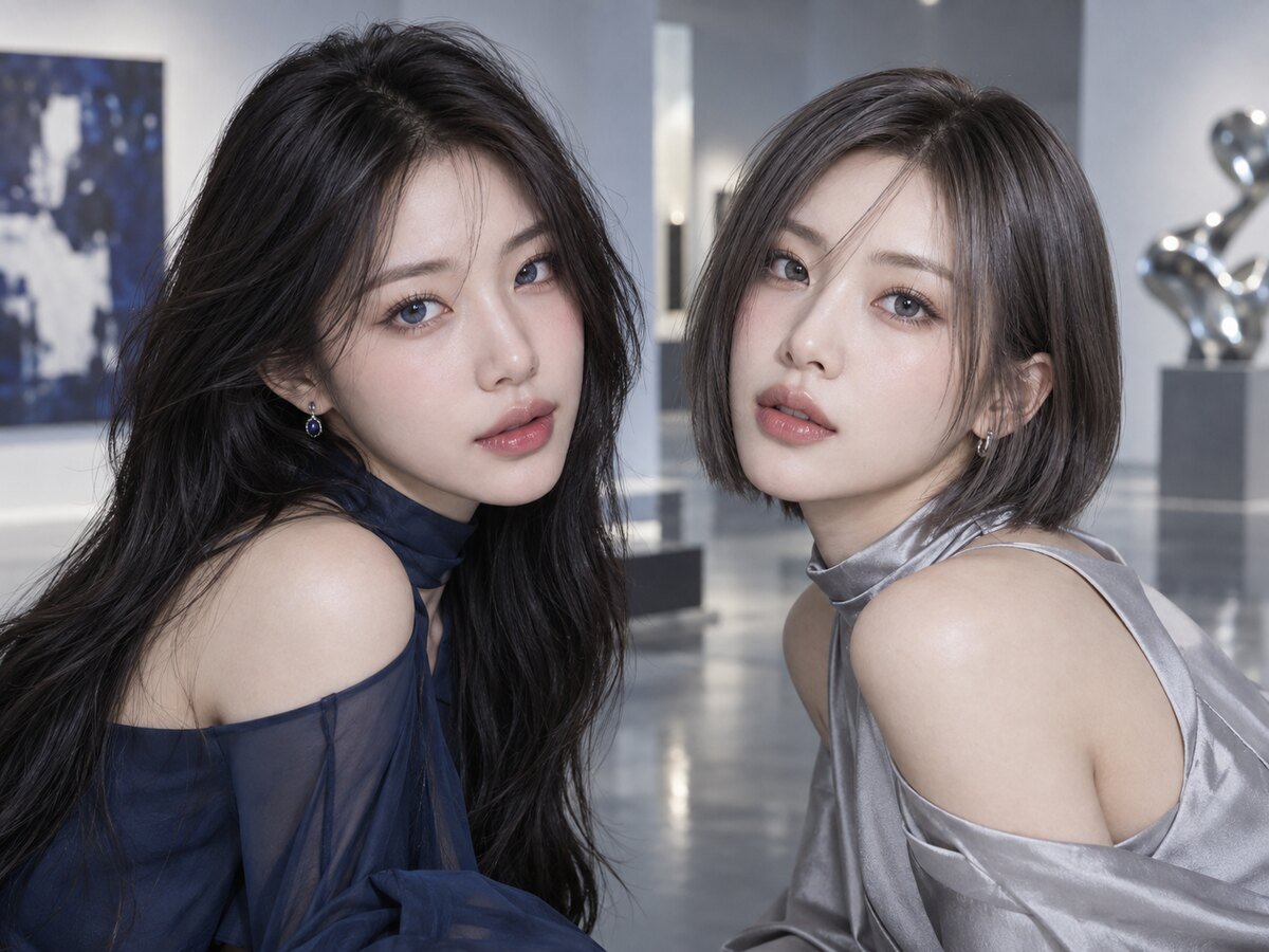 Blue-Gray vs Pure Gray Colored Contacts - KPOP2