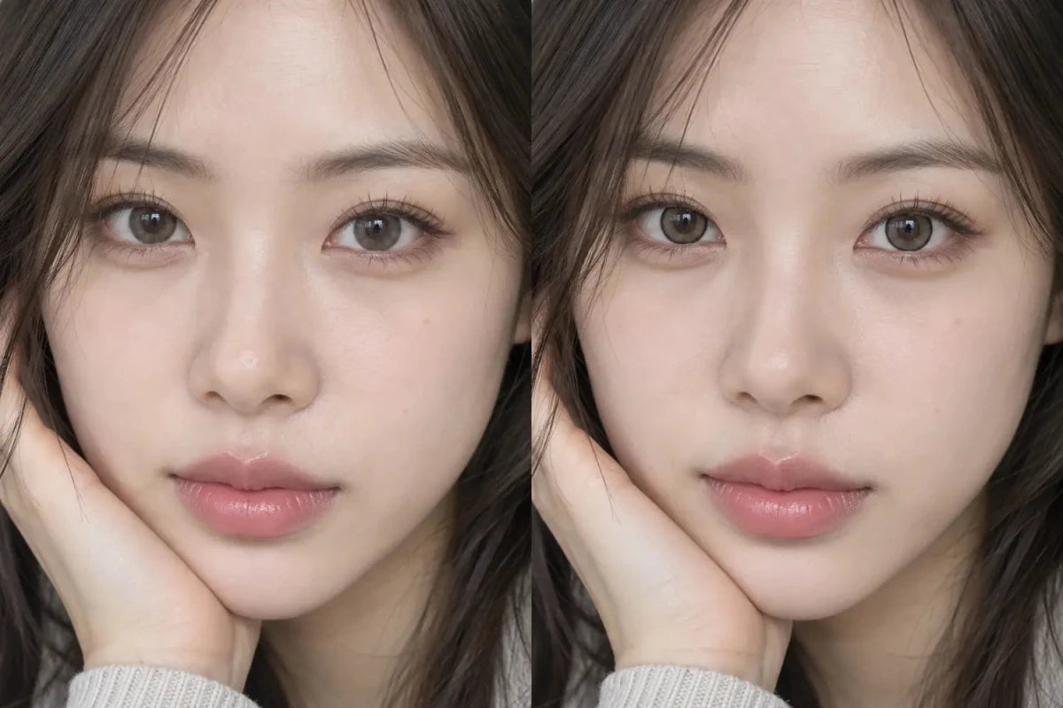 Blurred Edge vs Crisp Edge Colored Contacts - KPOP2