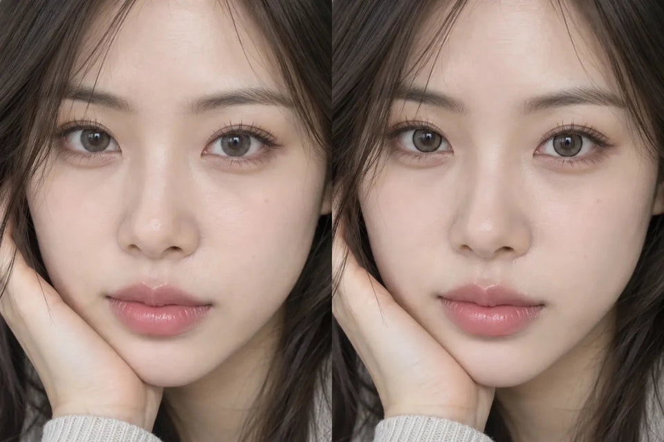 Blurred Edge vs Crisp Edge Colored Contacts - KPOP2
