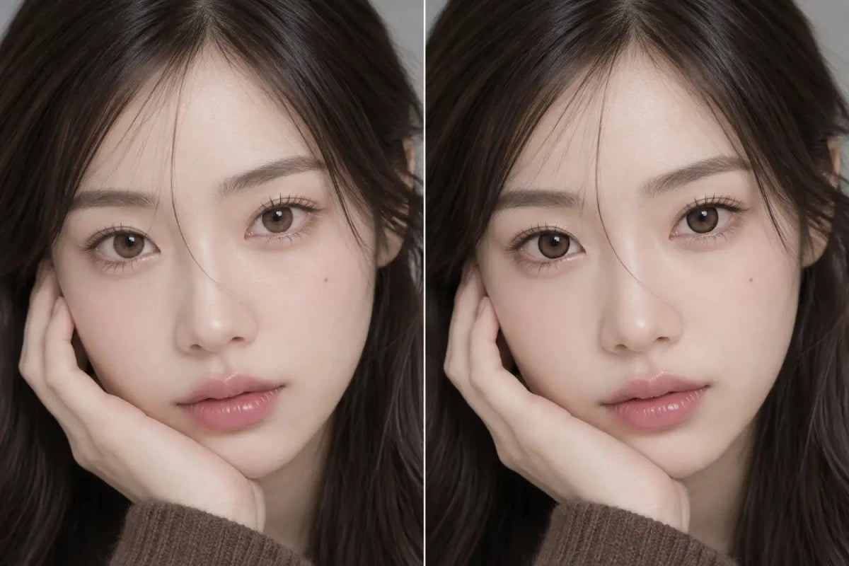 Brown vs Black Limbal Rings on Dark Eyes - KPOP2