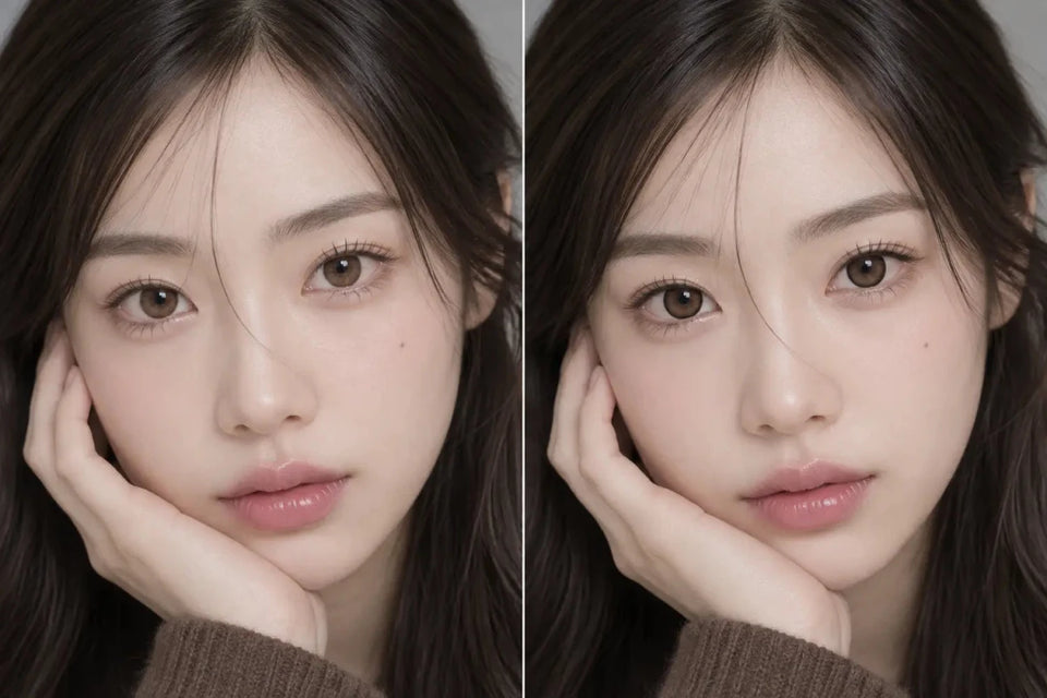 Brown vs Black Limbal Rings on Dark Eyes - KPOP2