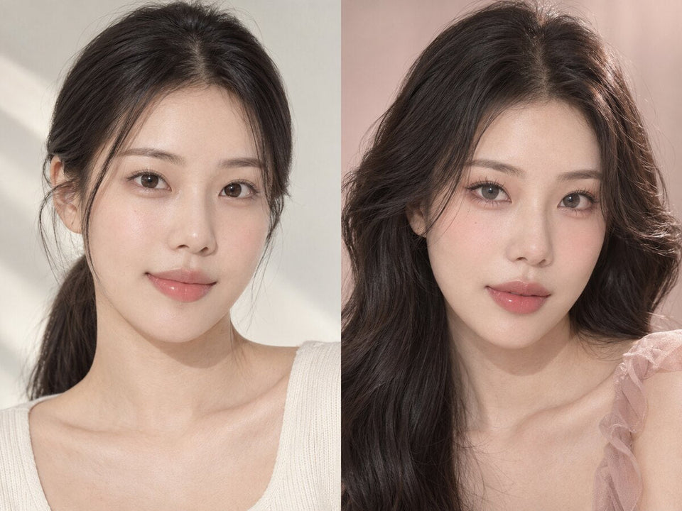 Clean Makeup vs Douyin Makeup: Compare Contact Lens Contrast - KPOP2