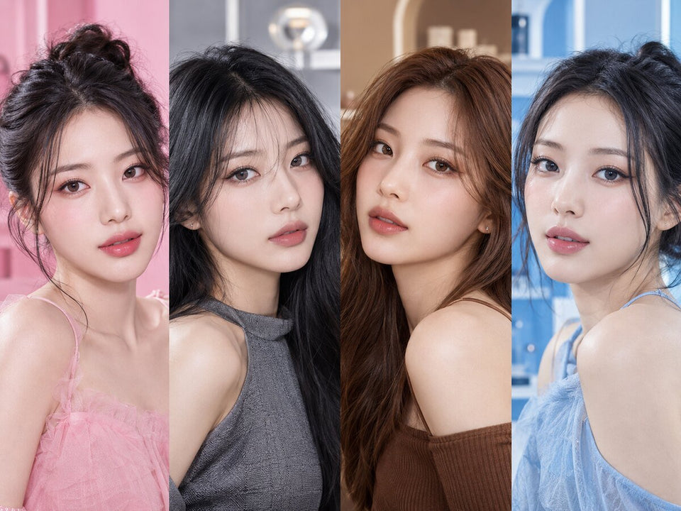Cocoview Glow Pink vs Gray vs Brown vs Blue - KPOP2