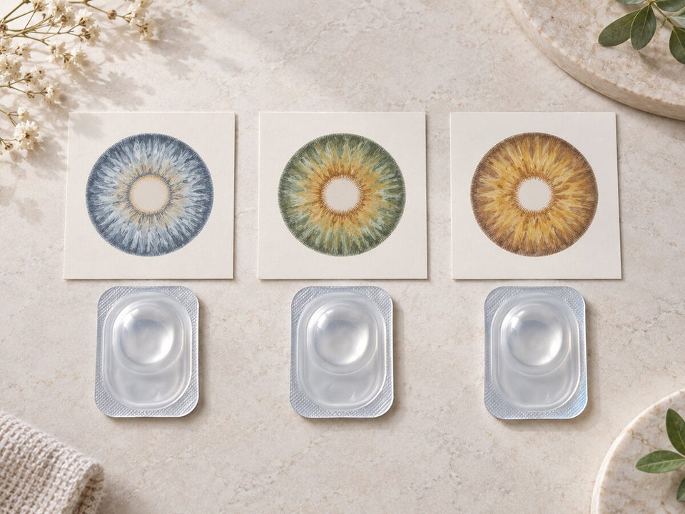 Colored Contacts for Light Eyes: Compare Color Blending - KPOP2