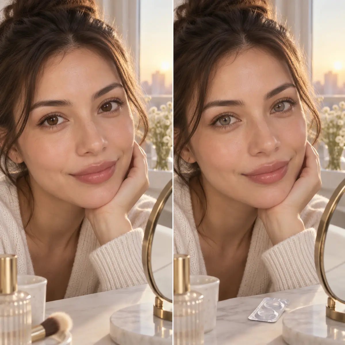 Dailies Colored Contacts on Brown Eyes: Opacity, Pattern, and Lighting Explained - KPOP2