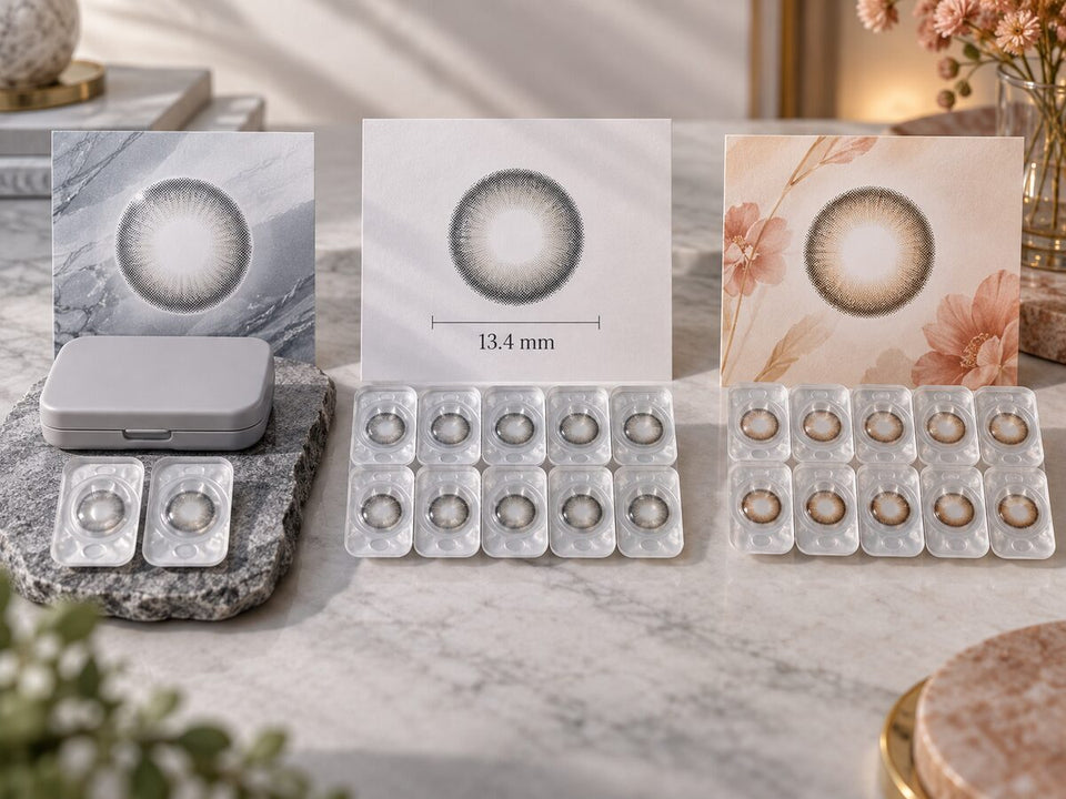 LensVery Anndora Gray vs Shimmer Coral Brown: Monthly and Daily Options - KPOP2