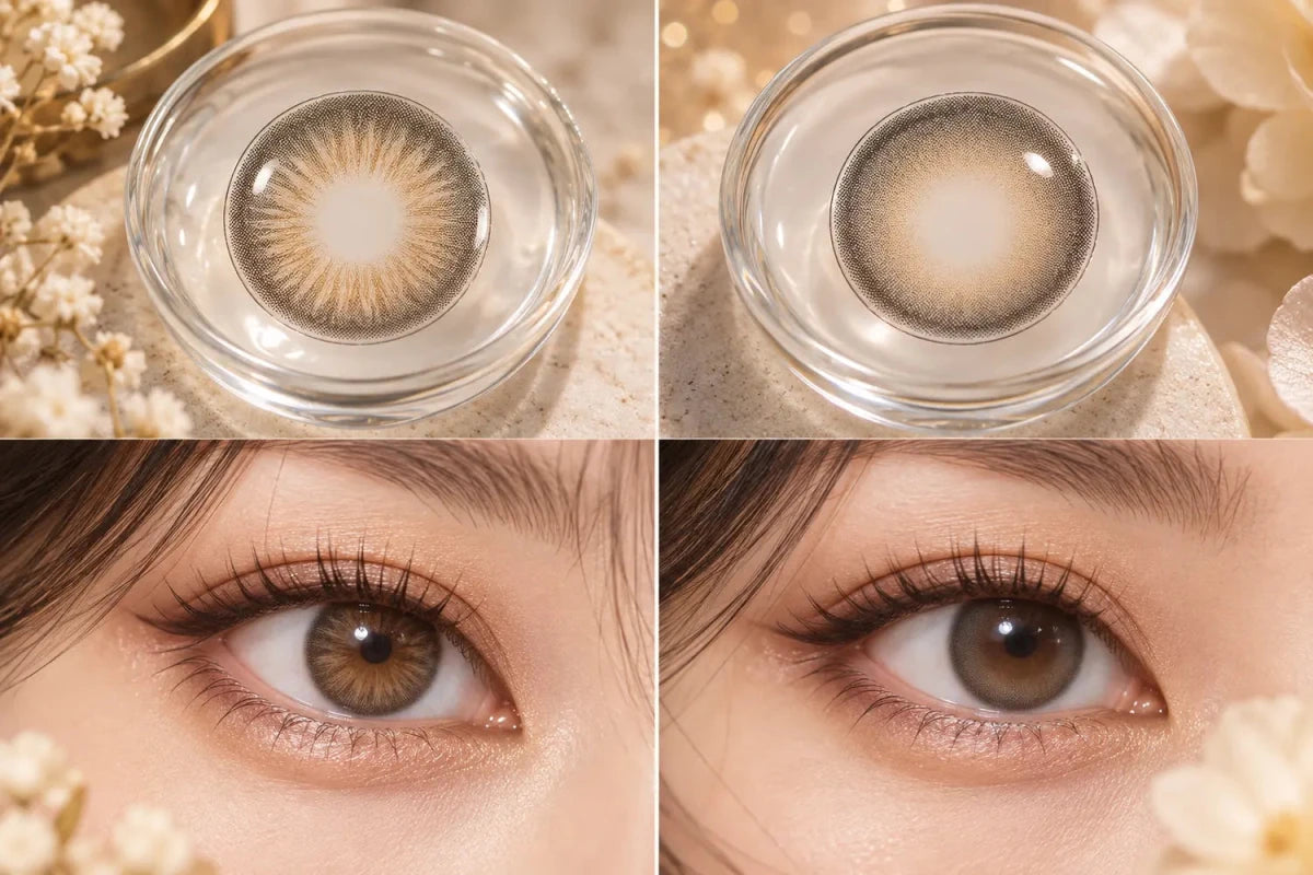 Starburst Center vs Smooth Gradient Colored Contacts - KPOP2