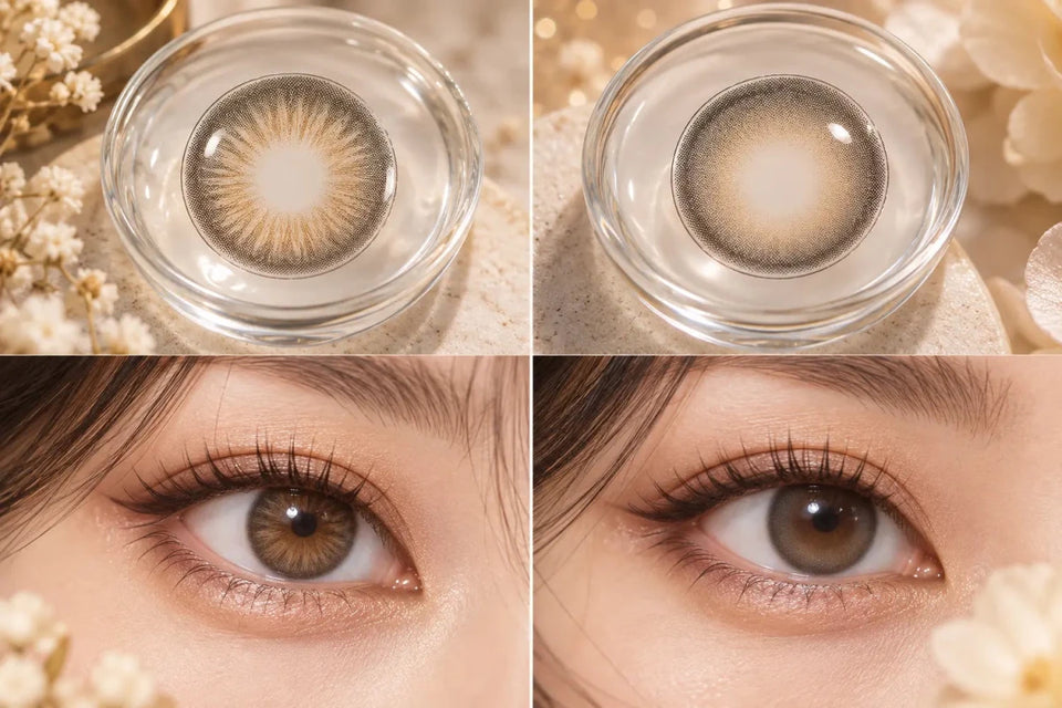 Starburst Center vs Smooth Gradient Colored Contacts - KPOP2
