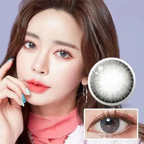 LensTown Comfit Gray colored contact lens, 13.4mm graphic diameter, Monthly wear