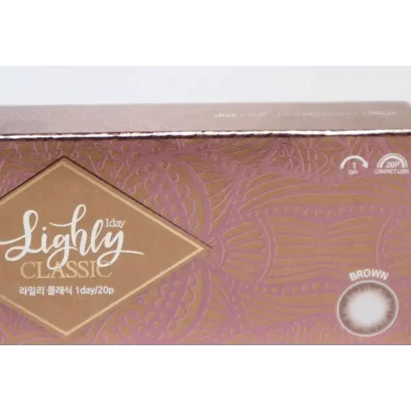 LensTown Lighly Classic Brown (20p) — contact lens packaging
