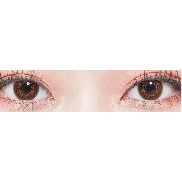 LensTown Renaissance Brown — both eyes wearing the contact lenses