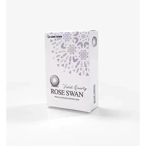 LensTown Rose Swan Violet Quartz colored contact lens, 13.2mm graphic diameter, 3-6 Months wear