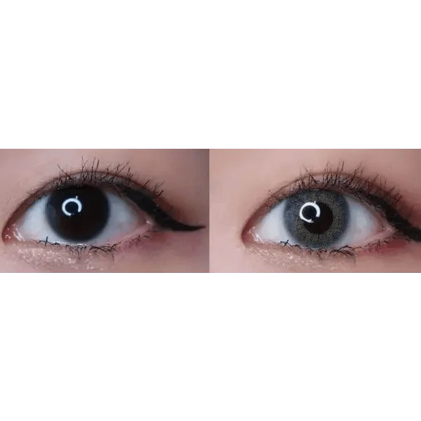 LensTown Rosy Basic Gray — contact lens appearance comparison