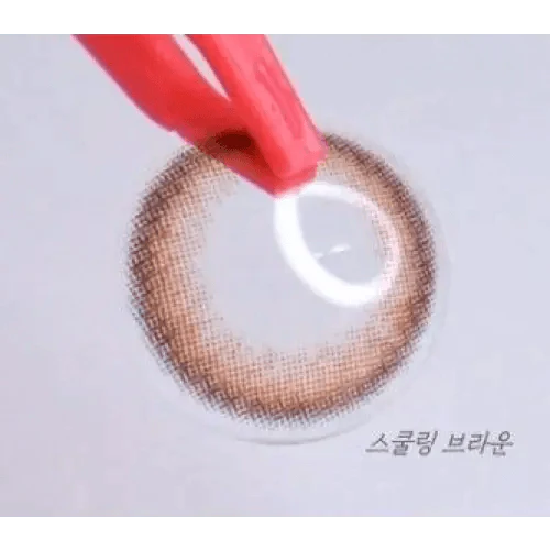 LensRang School Ring Brown colored contact lens, 13.2mm graphic diameter, Monthly wear