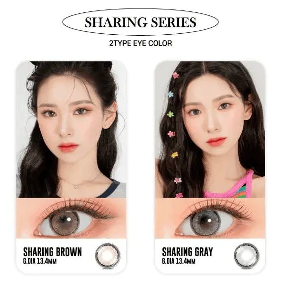 LensRang Sharing Brown — contact lens appearance comparison