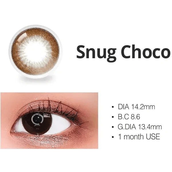 LensRang Snug Choco — contact lens product information graphic