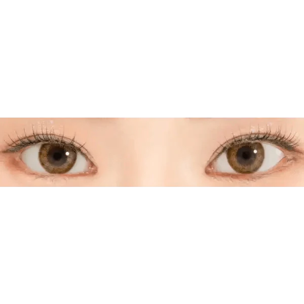 LensRang Stunning Brown — both eyes wearing the contact lenses