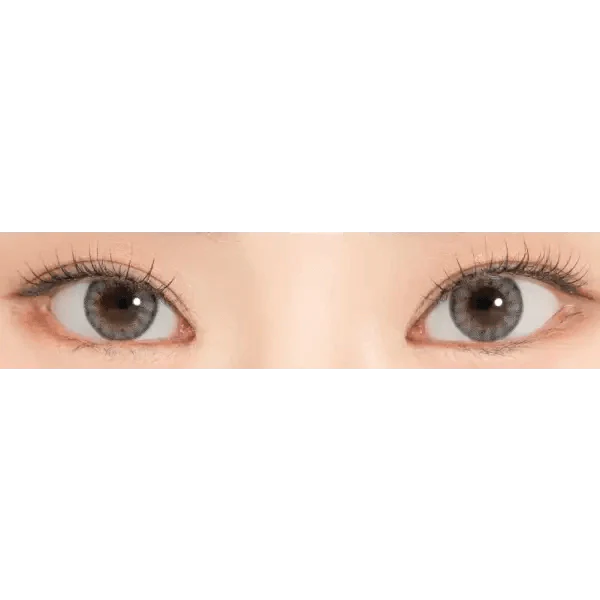 LensRang Stunning Gray — both eyes wearing the contact lenses