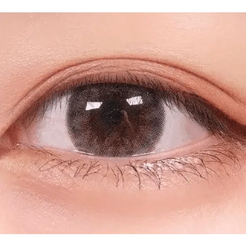 LensRang Stunning Gray — single-eye close-up showing the contact lens appearance