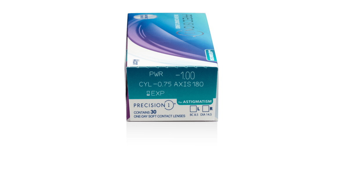 Alcon PRECISION1 for Astigmatism Daily (30p) — clear contact lens packaging