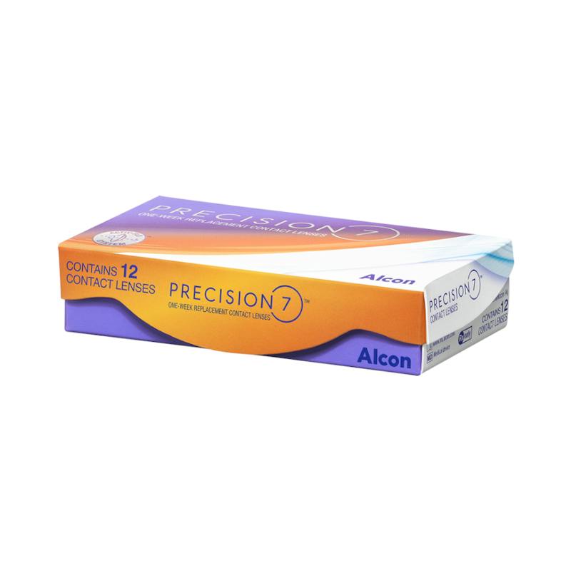 Alcon PRECISION7 Weekly (12p) — clear contact lens packaging