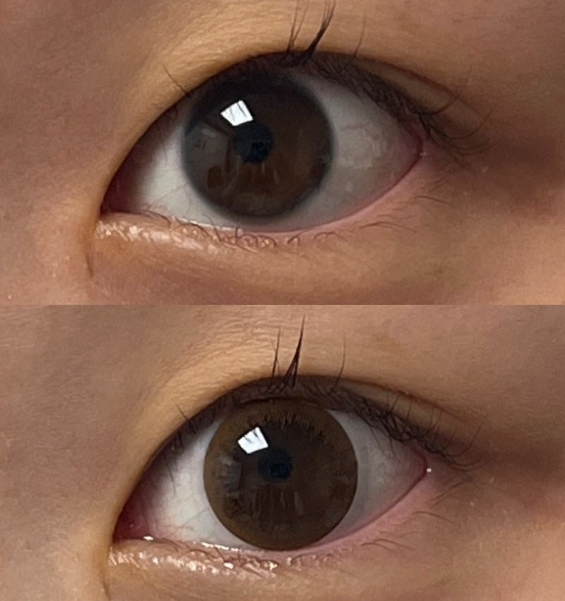 Bausch + Lomb Lacelle Crystal Brown (30p) colored contact lens, 12.7mm graphic diameter, Daily wear