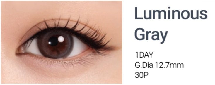 Bausch & Lomb Lacelle Luminous Gray (30p) colored contact lens, 12.7mm graphic diameter, Daily wear