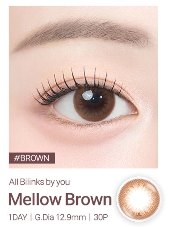 Bausch + Lomb Lacelle Mellow Brown (30p) colored contact lens, 12.9mm graphic diameter, Daily wear