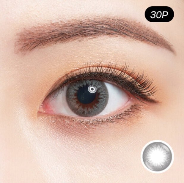 Bausch + Lomb Lacelle Mystic Gray (30p) colored contact lens, 12.9mm graphic diameter, Daily wear