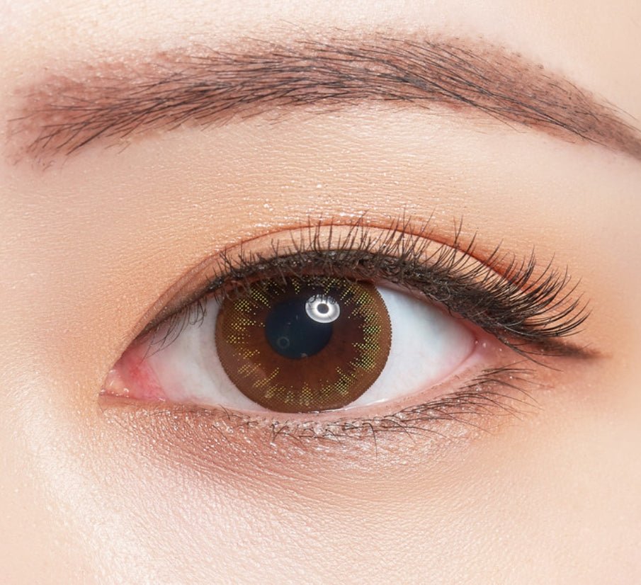 Bausch + Lomb Lacelle Shimmering Gold Brown (30p) colored contact lens, 12.9mm graphic diameter, Daily wear