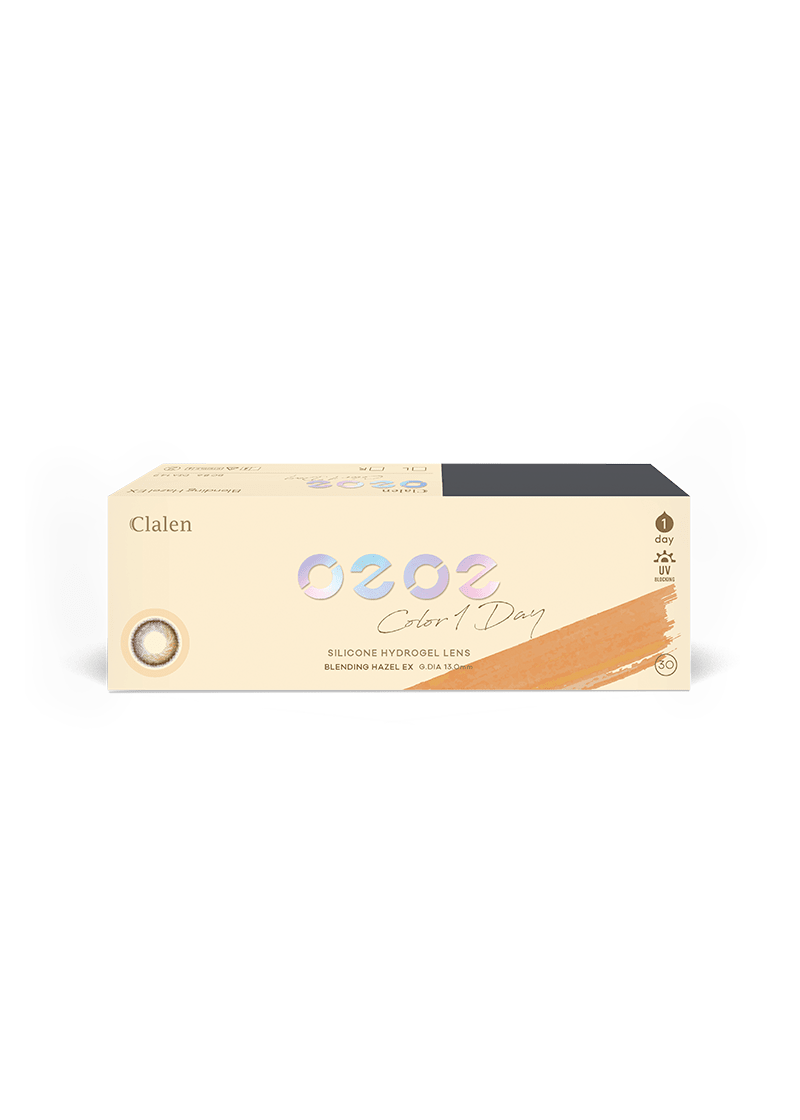 Clalen O2O2 Blending Hazel Daily 13.0mm — contact lens packaging