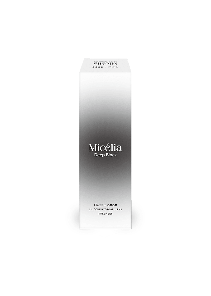 Clalen O2O2 Micellia Deep Black Daily 13.6mm — contact lens packaging
