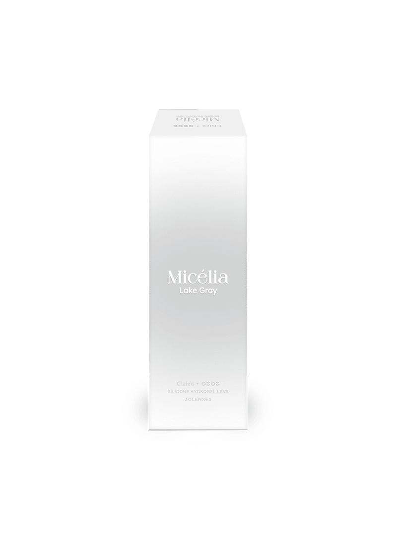 Clalen O2O2 Micellia Lake Gray Daily 13.3mm — contact lens packaging