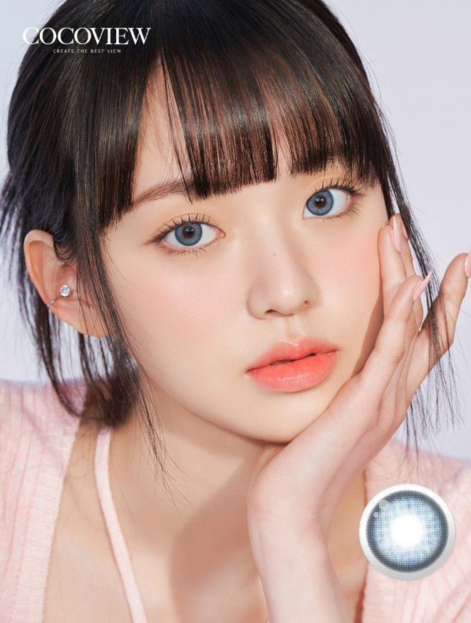 Cocoview Gling Blue colored contact lens, 13.1mm graphic diameter, Monthly wear