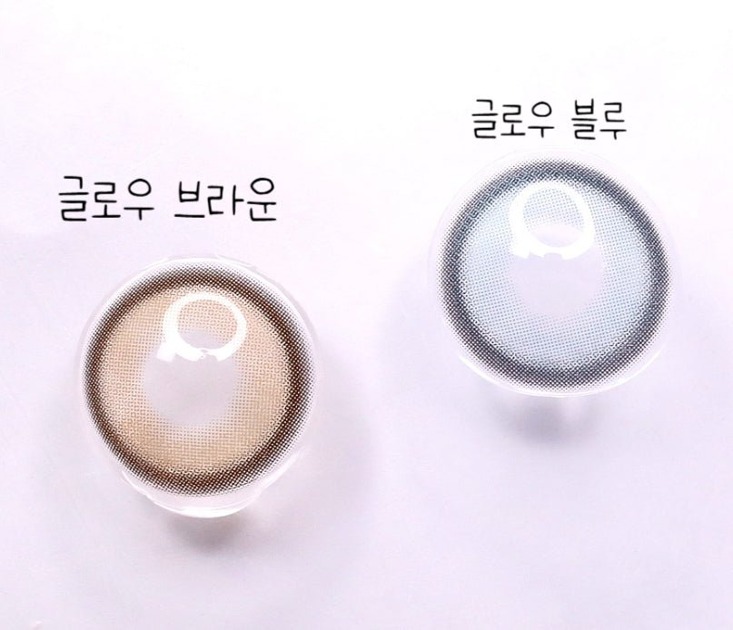 Cocoview Glow Brown colored contact lens, 13.3mm graphic diameter, Monthly wear