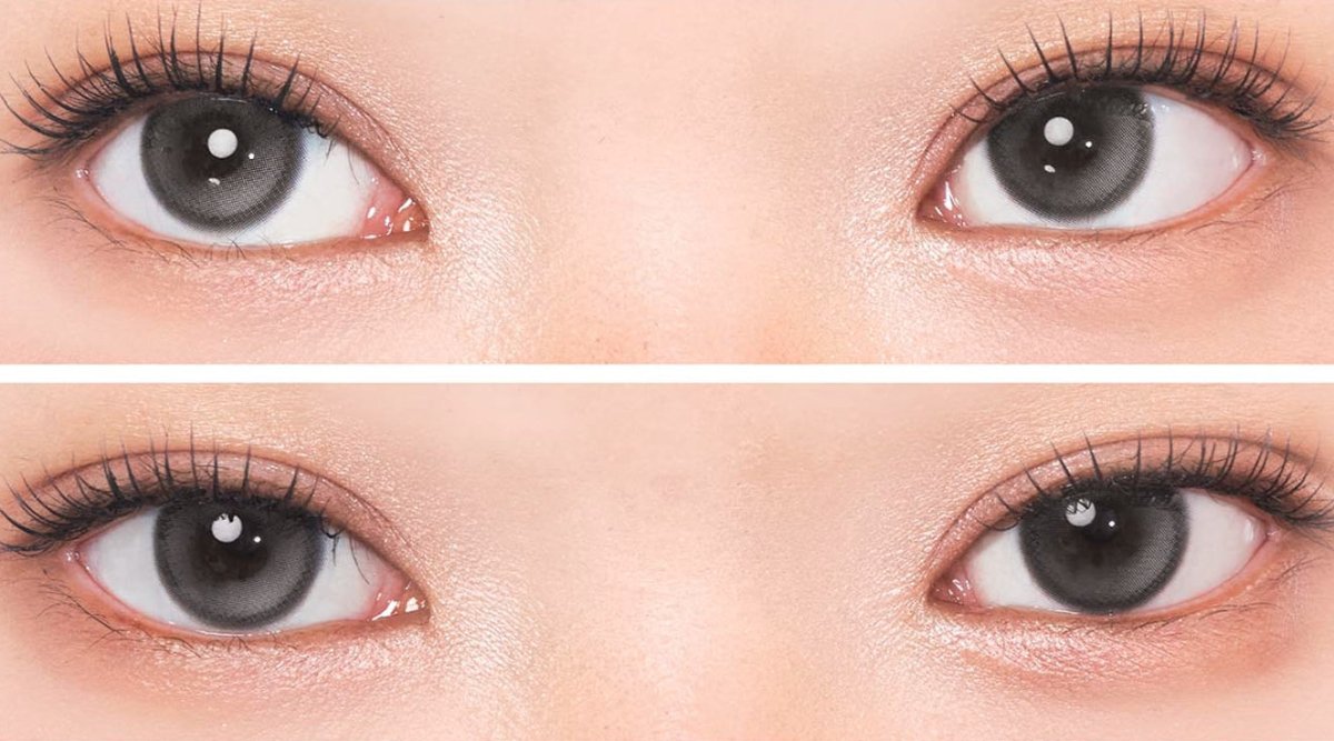 Cocoview Glow Gray (10p) colored contact lens, 13.3mm graphic diameter, Daily wear