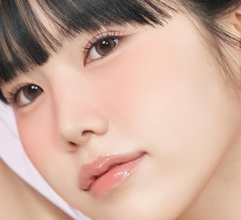 Cocoview Mellow Posey Pink colored contact lens, 13.4mm graphic diameter, Monthly wear