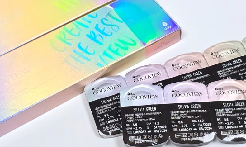 Cocoview Sylvia Green (10p) colored contact lens, 13.3mm graphic diameter, Daily wear