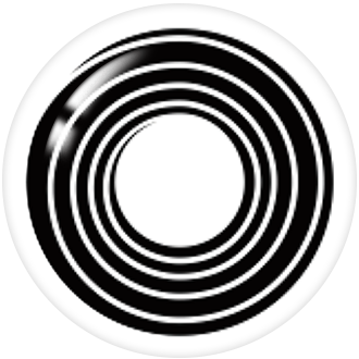 LensTown Eyetune Psycho Black contact lens pattern — lens-only design