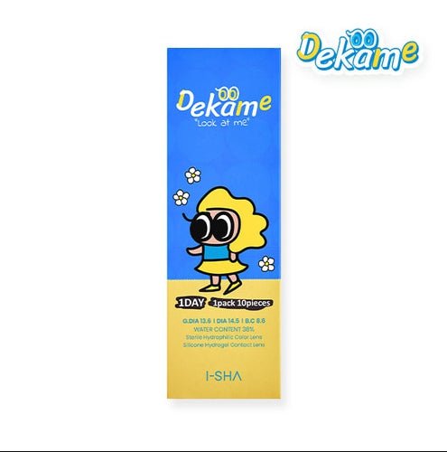 I-SHA Dekame Look At Me Brown (10p) colored contact lens, 13.6mm graphic diameter, Daily wear