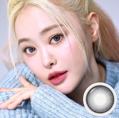 I-SHA Dekame Look At Me Gray (10p) colored contact lens, 13.6mm graphic diameter, Daily wear