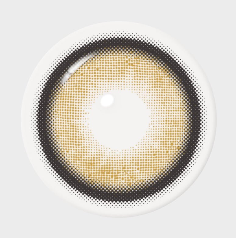 I-SHA Dekame Love Me Cashewnut Brown (10p) colored contact lens, 13.6mm graphic diameter, Daily wear