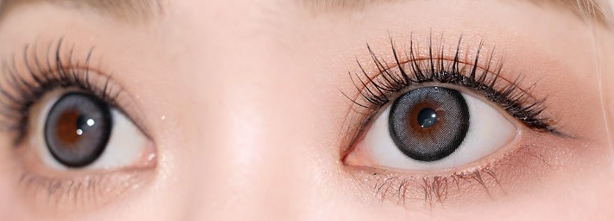 I-SHA Dekame Love Me Gray colored contact lens, 13.6mm graphic diameter, Monthly wear