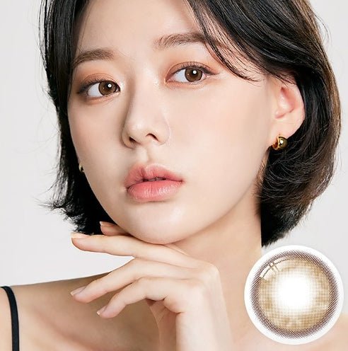 I-SHA Molton Amber Brown (10p) colored contact lens, 13.1mm graphic diameter, Daily wear