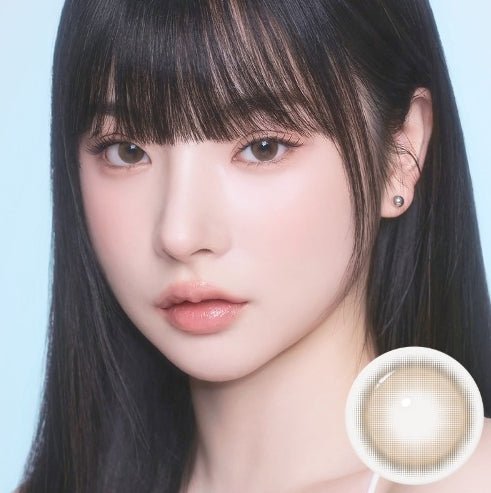I-SHA Oriana Ariel Brown colored contact lens, 12.8mm graphic diameter, Monthly wear