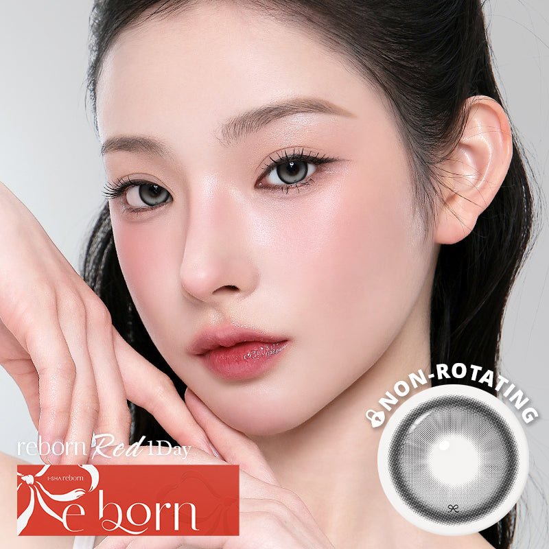 I-SHA Reborn Red Milky Gray 1 Day (10p) — image 1