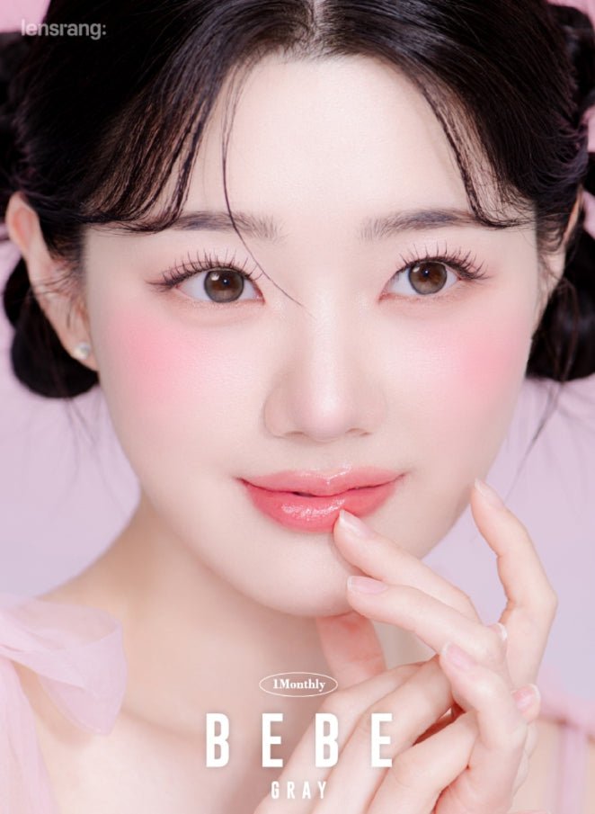 LensRang Bebe Gray colored contact lens, 13.4mm graphic diameter, Monthly wear