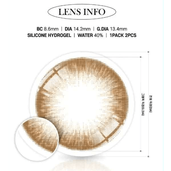 LensRang Iwwiny Brown — contact lens product information graphic