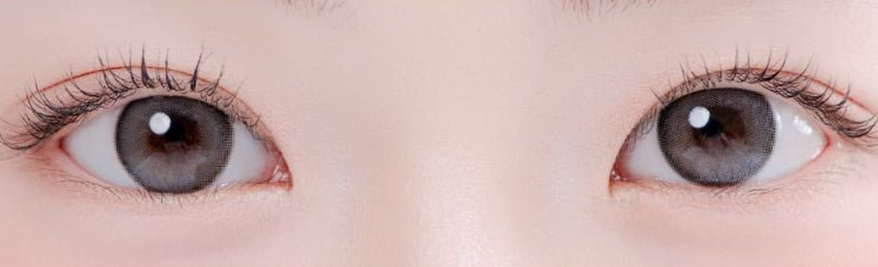 LensRang Sugar Cream Ash Black colored contact lens, 13.6mm graphic diameter, Monthly wear